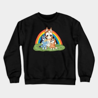 Vintage Mothers Days By Bluey Family Rainbows Garden Crewneck Sweatshirt